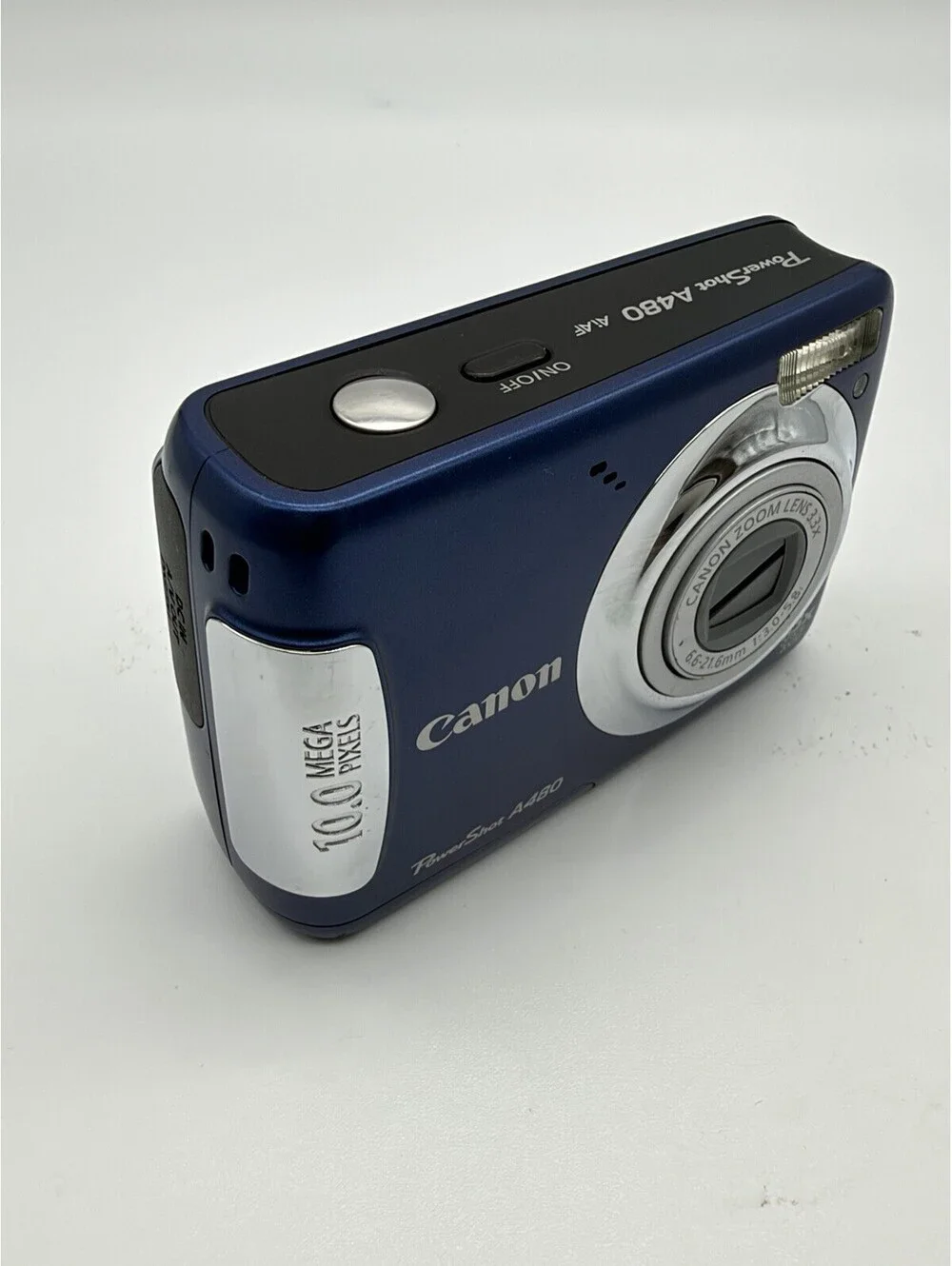 Canon‎ PowerShot A480 10MP Digital Camera Blue 3.3x Zoom Lens Error Parts Repair